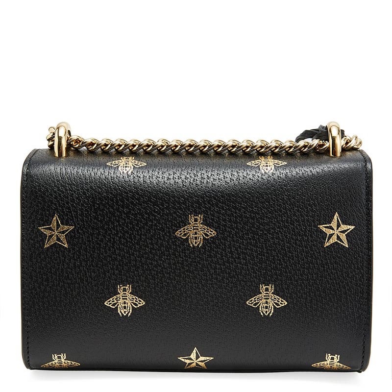 gucci/古驰女包 padlock系列黑色牛皮蜜蜂星星图案单肩包 rxl-432182