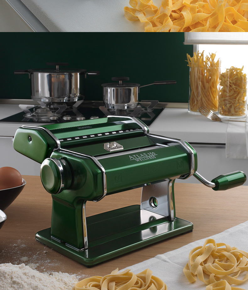 意大利进口不锈钢手动压面机 利快marcato小型分体式面条机多种面食