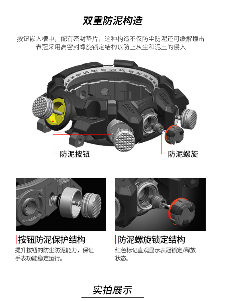 CASIO/卡西欧男表G-SHOCK大泥王系列人工蓝宝石玻璃太阳能电波运动防水手表时尚腕表