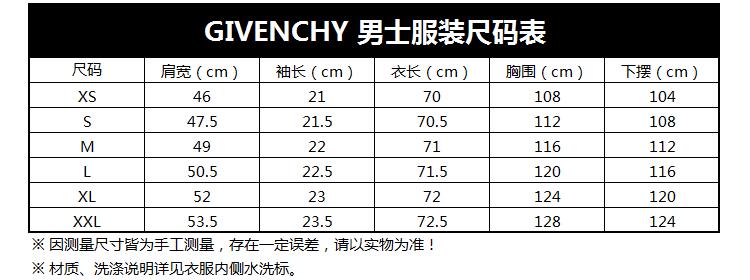 givenchy/纪梵希2020春夏男士棉质圆领短袖t恤bm70va3002