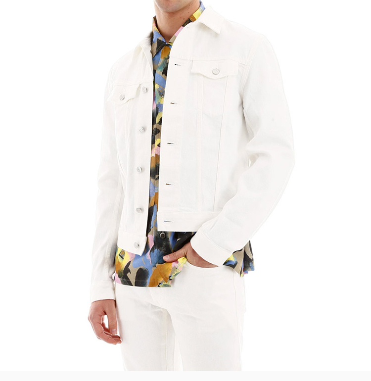dior homme/迪奥·桀傲 20秋冬 男装 服装 白色休闲牛仔短款 男士夹克