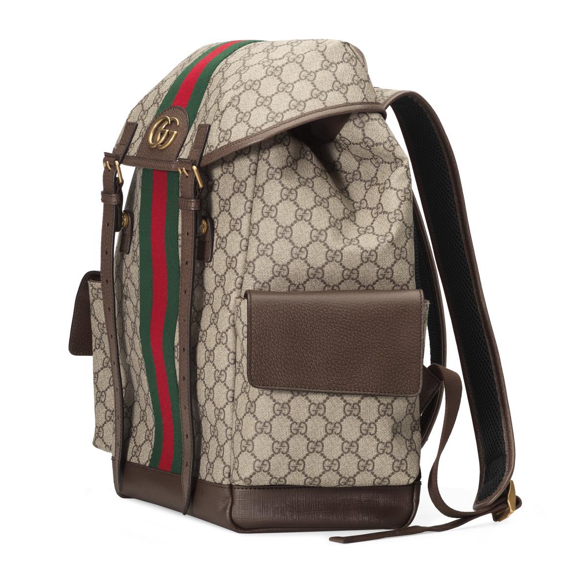 【包邮包税】gucci 20秋冬男士ophidia系列中号gg背包 598140 huhat