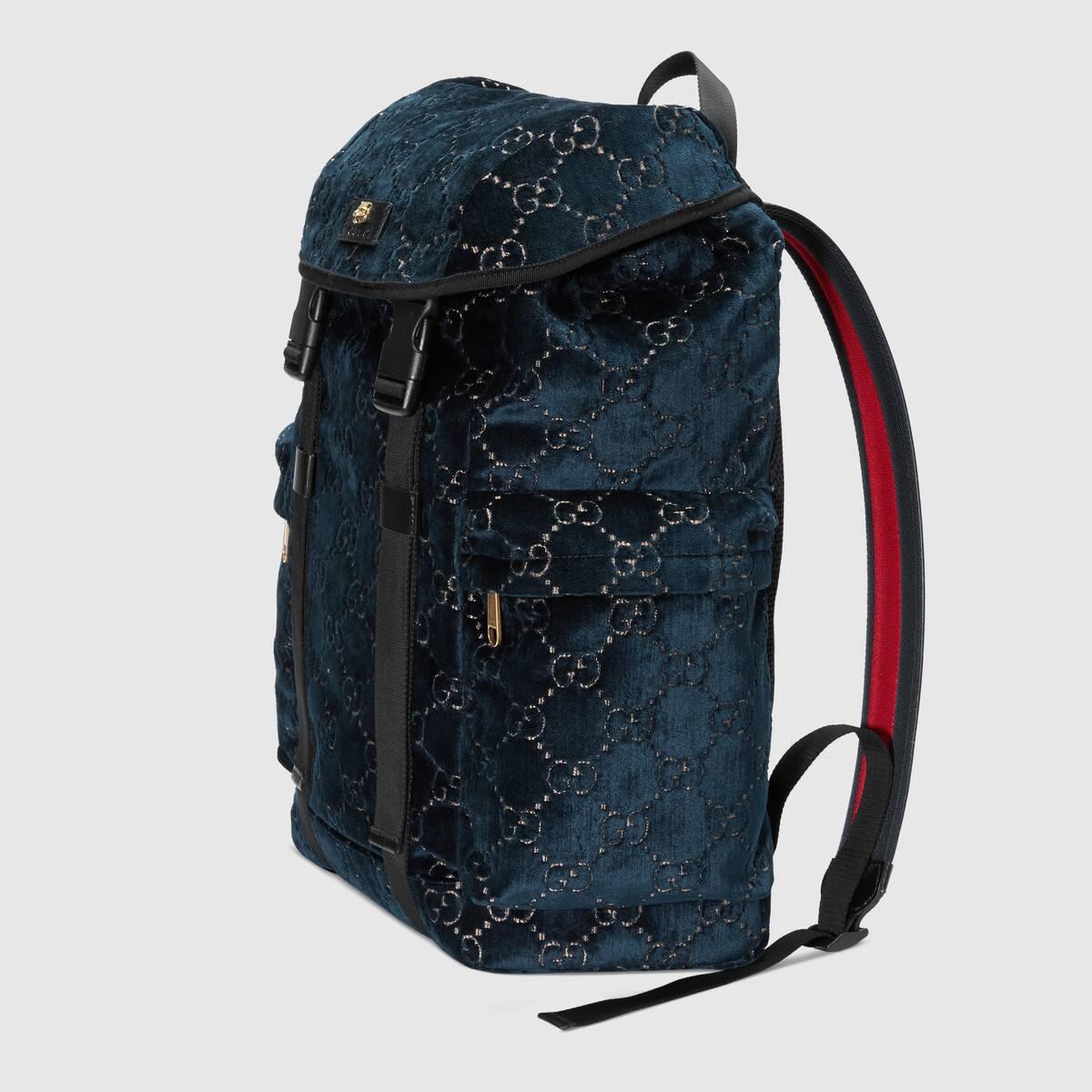 gucci古驰 双肩包】【包邮包税】 gucci 20秋冬男士gg 天鹅绒中号背包