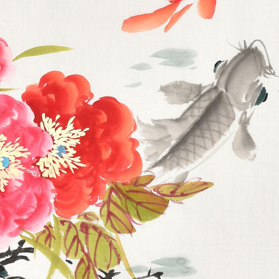 礼盒装|杨怀山《六顺图》锦绫精裱 附赠礼盒