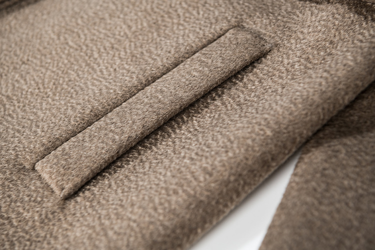 geleistory/geleistory复古系列羊毛水波纹双面呢女士大衣女加长款