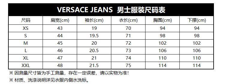 versacejeans/范思哲牛仔男士棉质圆领短袖t恤b3gua7tq36610