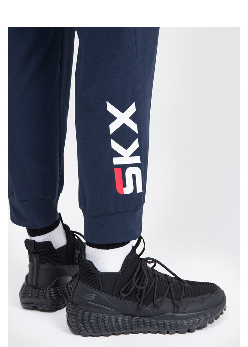 skechers斯凯奇威神v同款松紧系带针织长裤运动休闲裤男l120m042