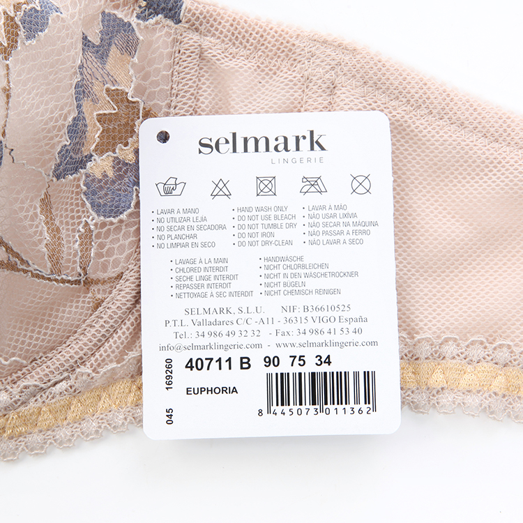 SELMARK/赛马可 浪漫蕾丝性感 透气薄杯文胸 欧洲进口女士文胸 40711
