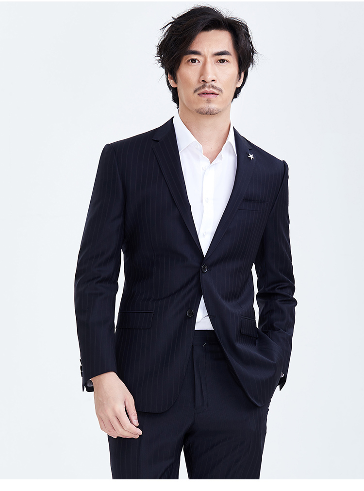 longqingxiang/隆庆祥2020新品男装定制羊毛西服套装商务休闲修身新郎