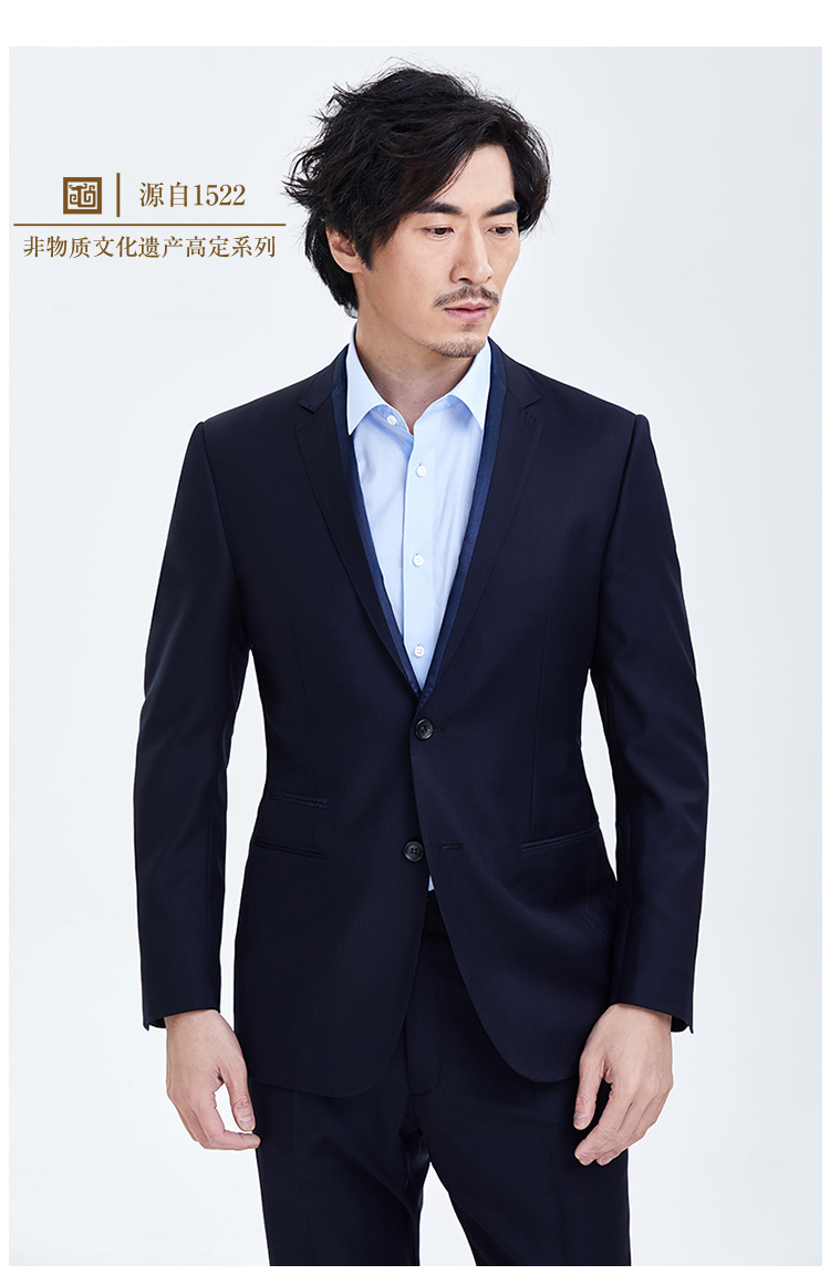longqingxiang/隆庆祥2020新品男装定制羊毛西服套装商务休闲修身新郎