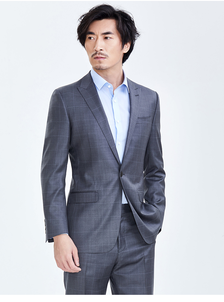 longqingxiang/隆庆祥2020新品男装定制羊毛西服套装商务西装修身休闲