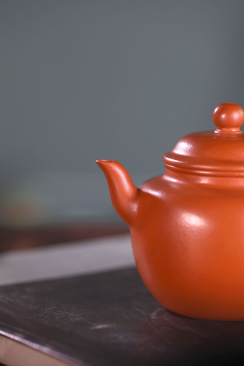 国工刘志明宜兴紫砂紫砂茶具纯手工高灯壶原矿朱泥