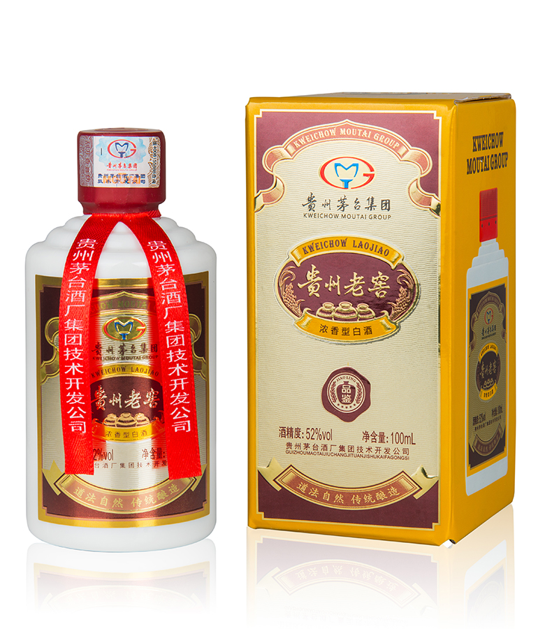 贵州茅台集团 贵州老窖 品鉴级 浓香型白酒52度 100ml*24瓶 整箱小酒