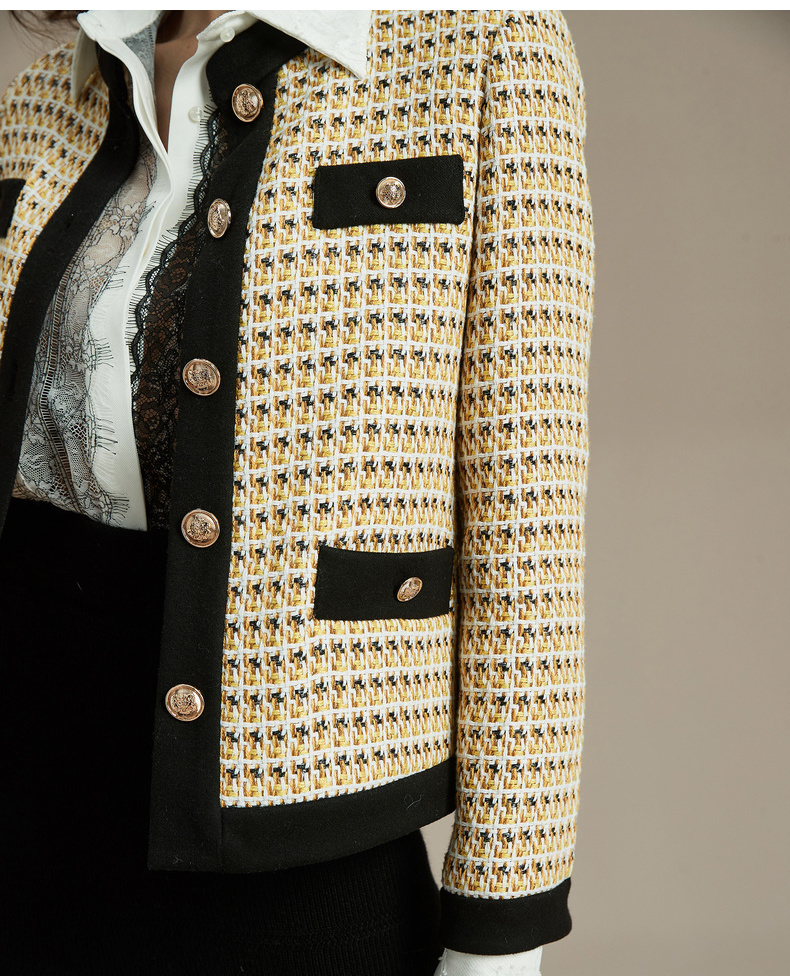 womenwear】2020春季新品女士女士夹克含棉修身夹克短外套 440307