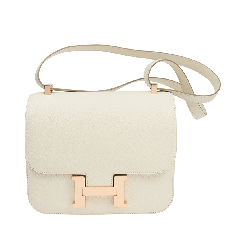 hermes/爱马仕 单肩包 康康包 constance 24 10 白色 epsom