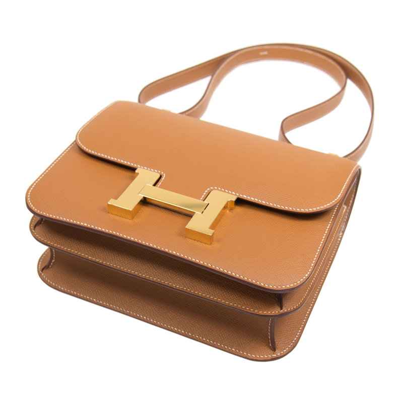 hermes/爱马仕 单肩包 手袋 constance 24 37 金色 epsom 金扣