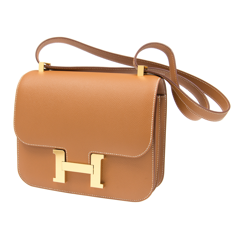 hermes/爱马仕 单肩包 手袋 constance 24 37 金色 epsom 金扣
