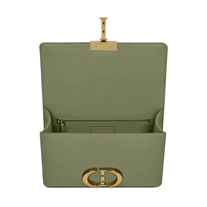 【包税】dior/迪奥 2030 montaigne系列 绿色缎面小牛皮cd金扣单肩斜
