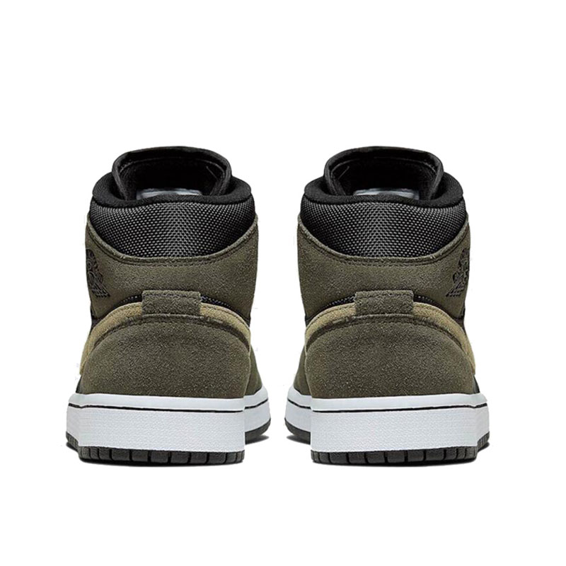 【现货】air jordan 1 mid aj1 乔1 女款 橄榄绿 运动休闲篮球鞋 bq