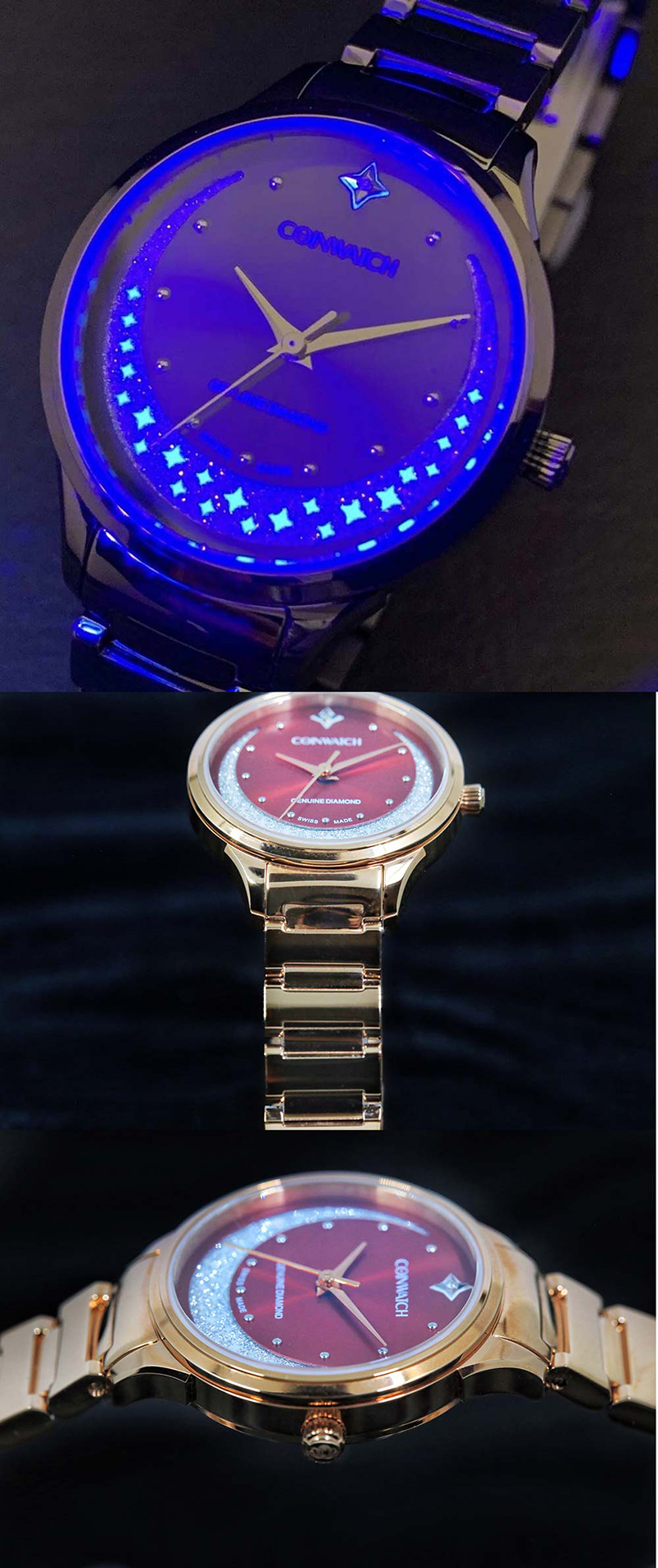 COINWATCH/瑞士科因沃奇伊莎系列C202RRD浩瀚星空女士夜光腕表