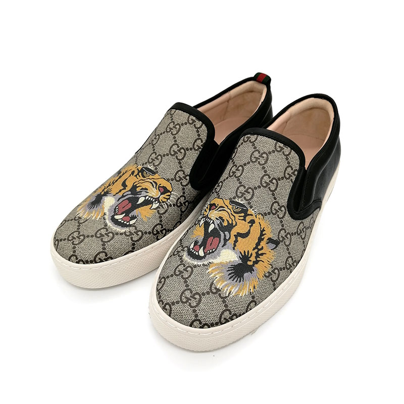 gucci/古驰 男鞋 虎头印花套脚 休闲鞋456202 k5z30 8979
