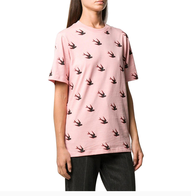 mcqueen/mcq alexander mcqueen 女装 服饰圆领棉质燕子图案半袖