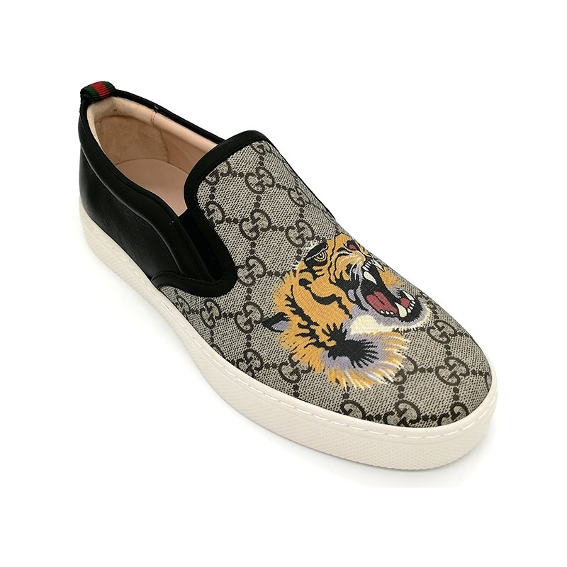 gucci/古驰 男鞋 虎头印花套脚 休闲鞋456202 k5z30 8979