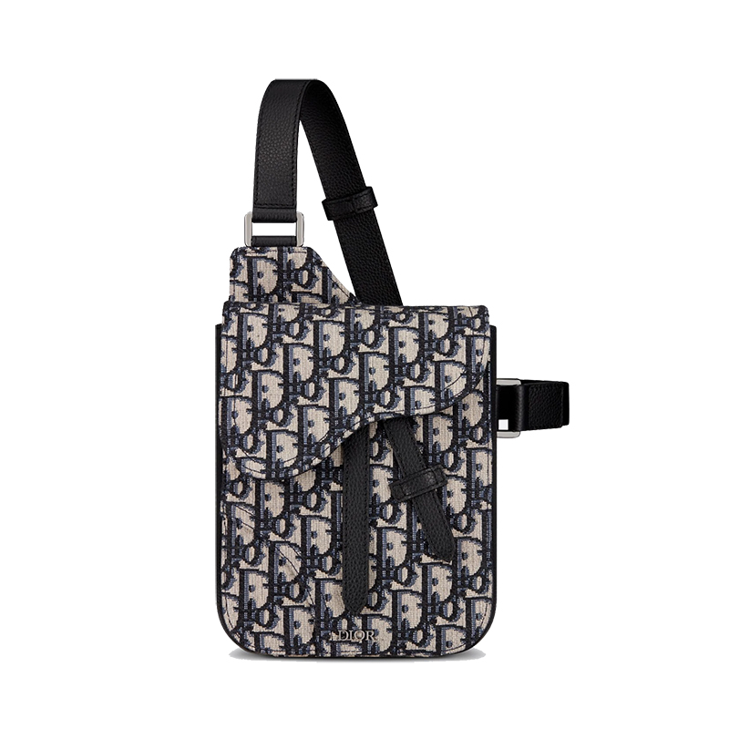 【包税】dior/迪奥 20saddle系列 蓝色帆布老花提纹