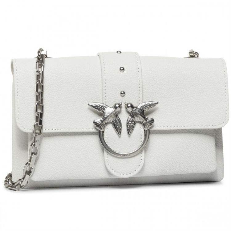 【20春夏新款】pinko/品高 女士白色斜跨包 燕子包 单肩包 1p21m2 y65