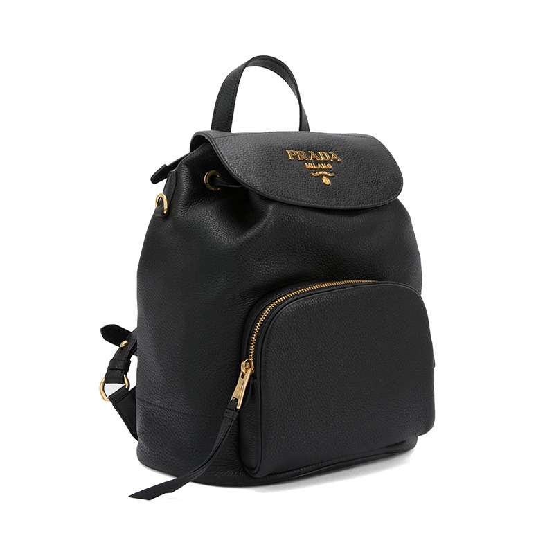 【prada普拉达 双肩包】【20春夏新款】prada/普拉达黑色品牌标志装饰