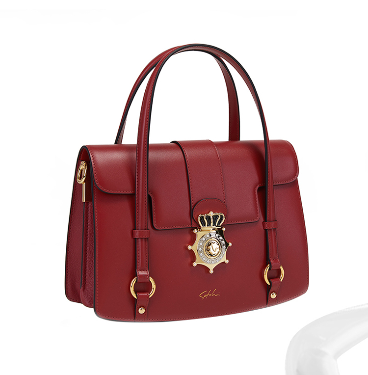 satchi/沙驰 女王包2020ss系列 女士 牛皮革 手提包 大号
