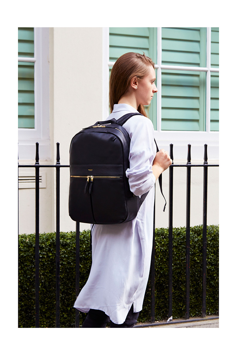 knomo/knomo beaux博优牛皮双肩包电脑真皮笔记本通勤背包