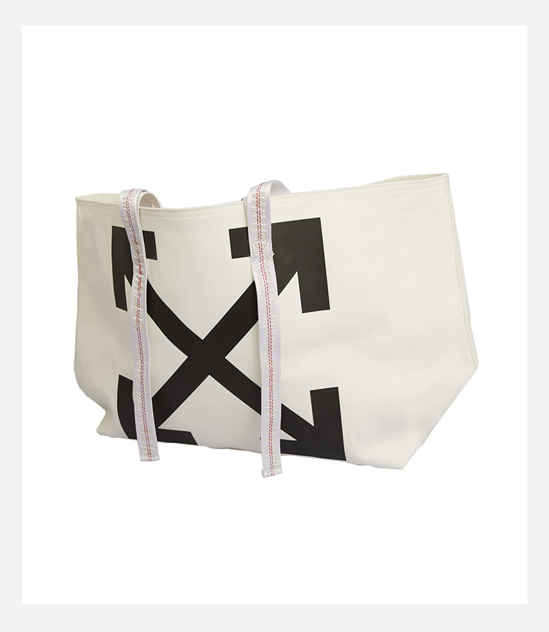 【20春夏新品】off-white/off-white 女士白色织物手提袋 材质:其它