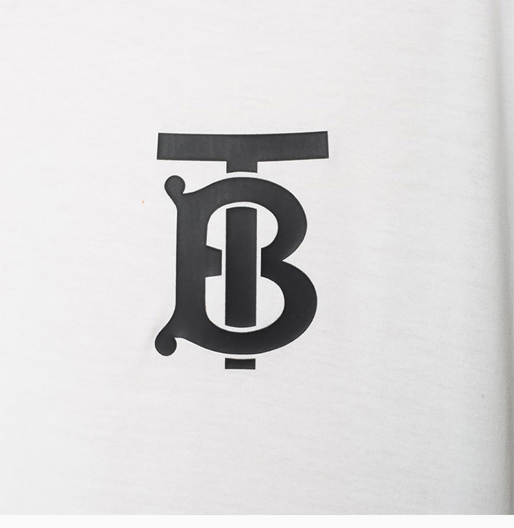 burberry 博柏利 男装 服饰 白色圆领棉质经典logo印花时尚休闲 男士