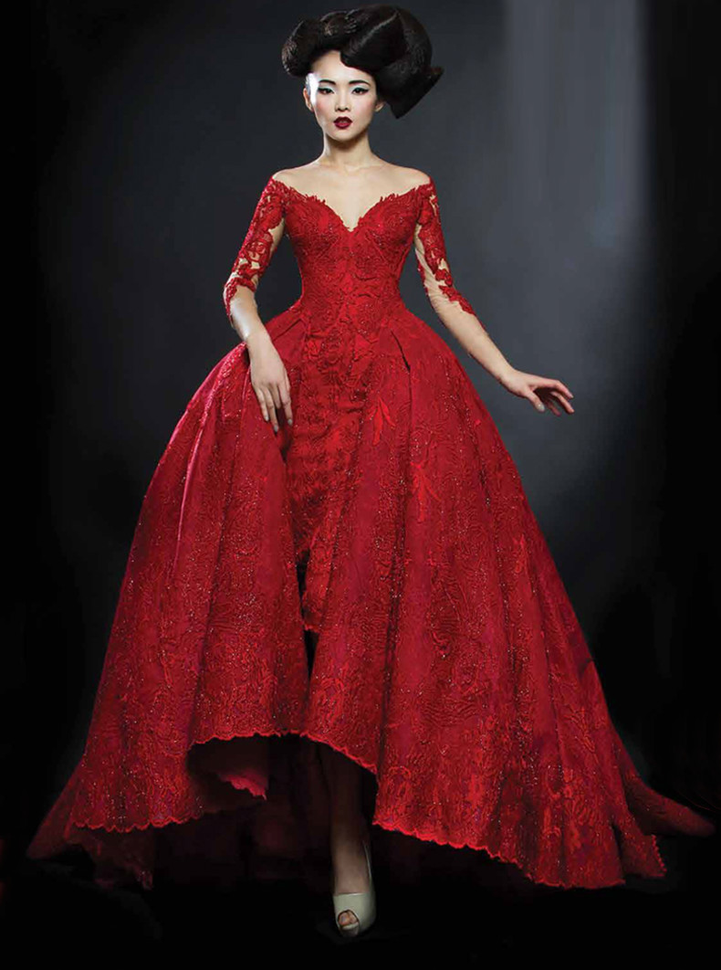 mikaeld/mikaeld 红色女士礼服婚纱 灵犀