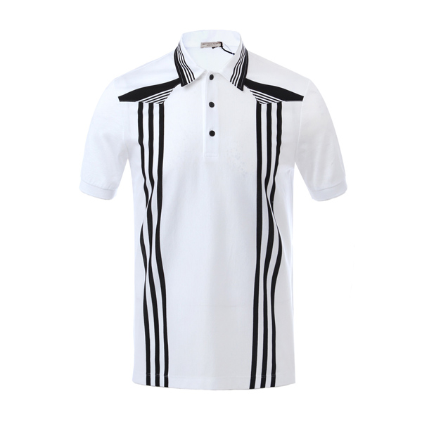 bottega veneta/葆蝶家 白色纯棉男士短袖polo衫 男装 男士t恤 521399