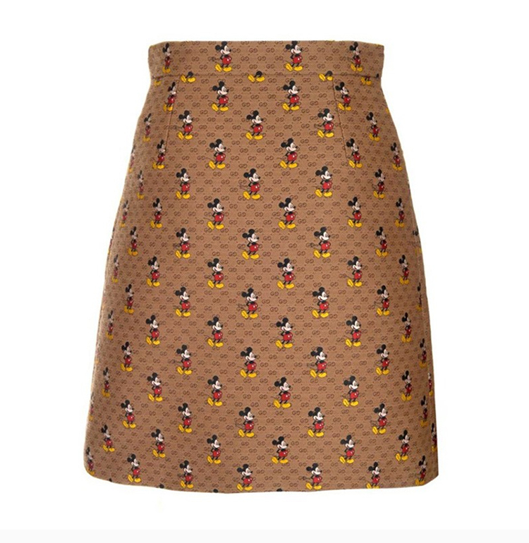 包税】gucci/古驰 disney x gucci联名款女装 服装 多色米奇印花短裙