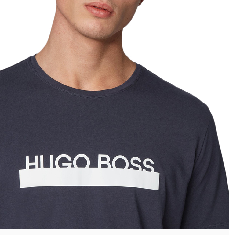 hugo boss/雨果博斯 男装 服饰 圆领经典logo印花时尚休闲 男士短袖