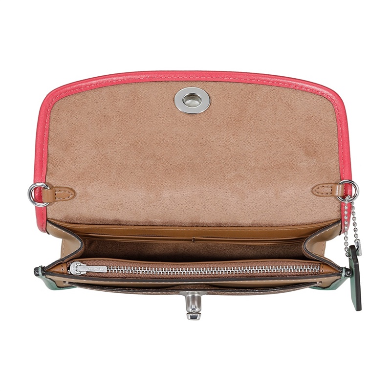 coach/蔻驰2020春夏女士涂层帆布配皮parker系列经典标志小号单肩斜