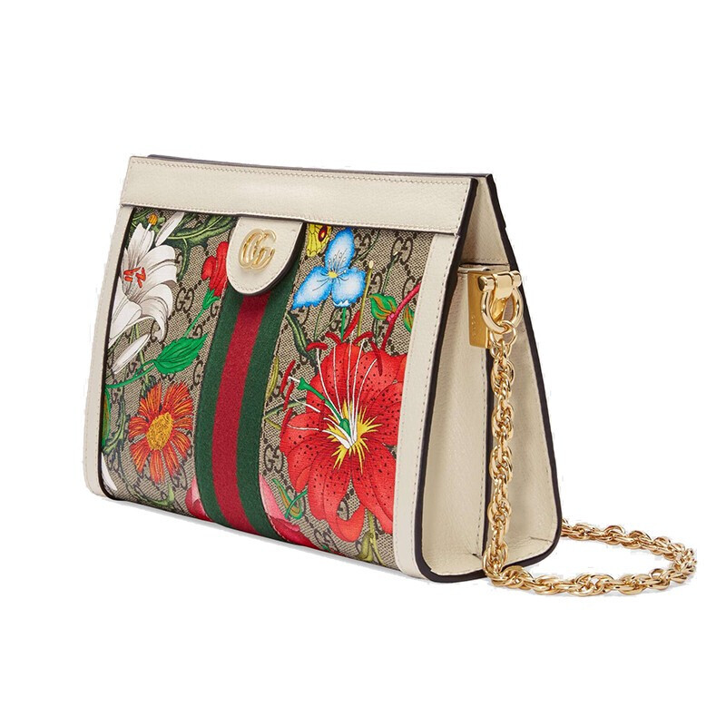 gucci/古驰 单肩包20春夏ophidia系列gg花卉小号肩背包女包链条单肩包