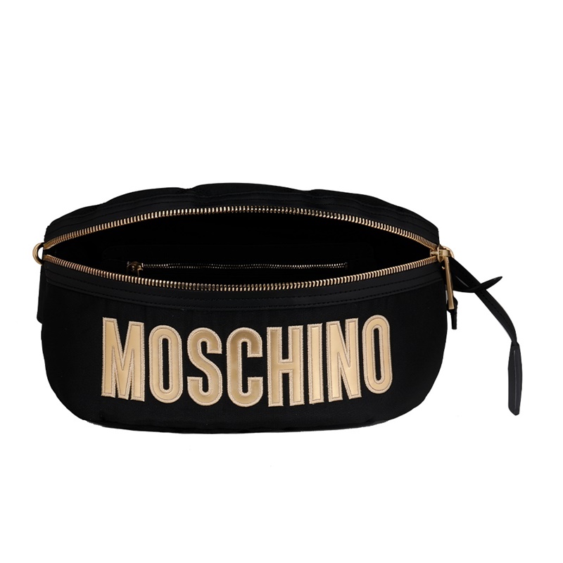 moschino/莫斯奇诺 【2020春夏新款】男士烫金"moschino"字母logo腰包