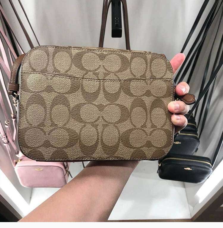 coach/蔻驰 经典老花款相机包盒子包 单肩包 斜挎包 女包 91677