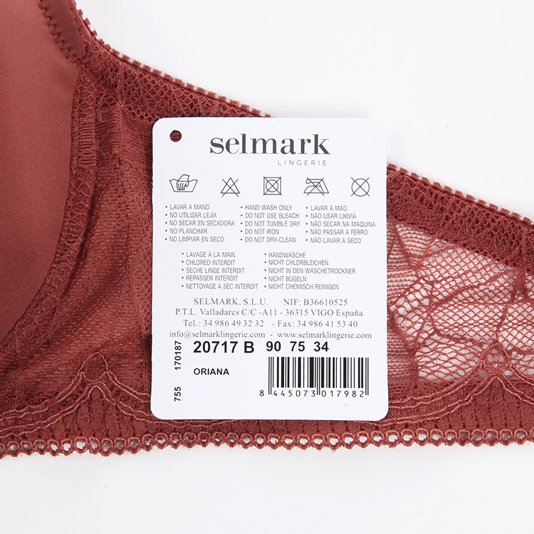 SELMARK/赛马可  欧洲进口舒适薄杯内衣 蕾丝比基尼型内裤 女士内衣套装 2071702