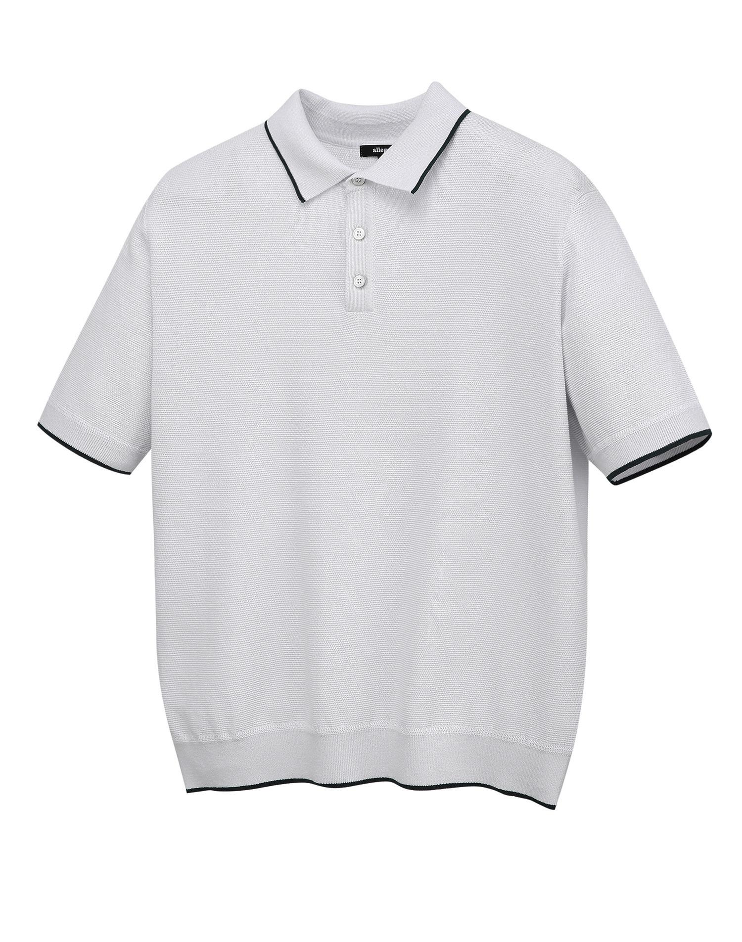 【allegriallegri 男士短袖t恤】allegri_浅灰色 男士短袖 polo针织衫
