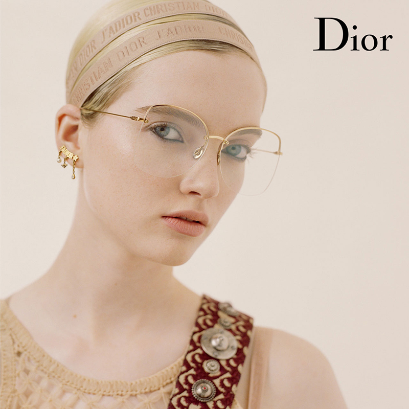 时尚 蝶形 半框 合金 轻 女士 光学镜架 近视 眼镜框 眼镜架 dior