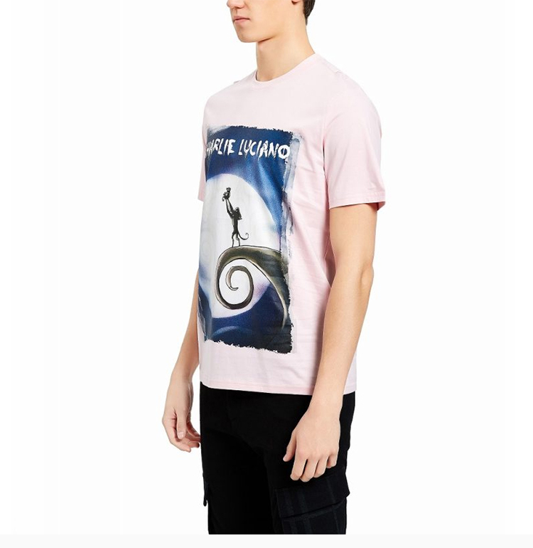 luciano/charlie luciano 男装 服饰 圆领棉质经典logo图案 男士短袖