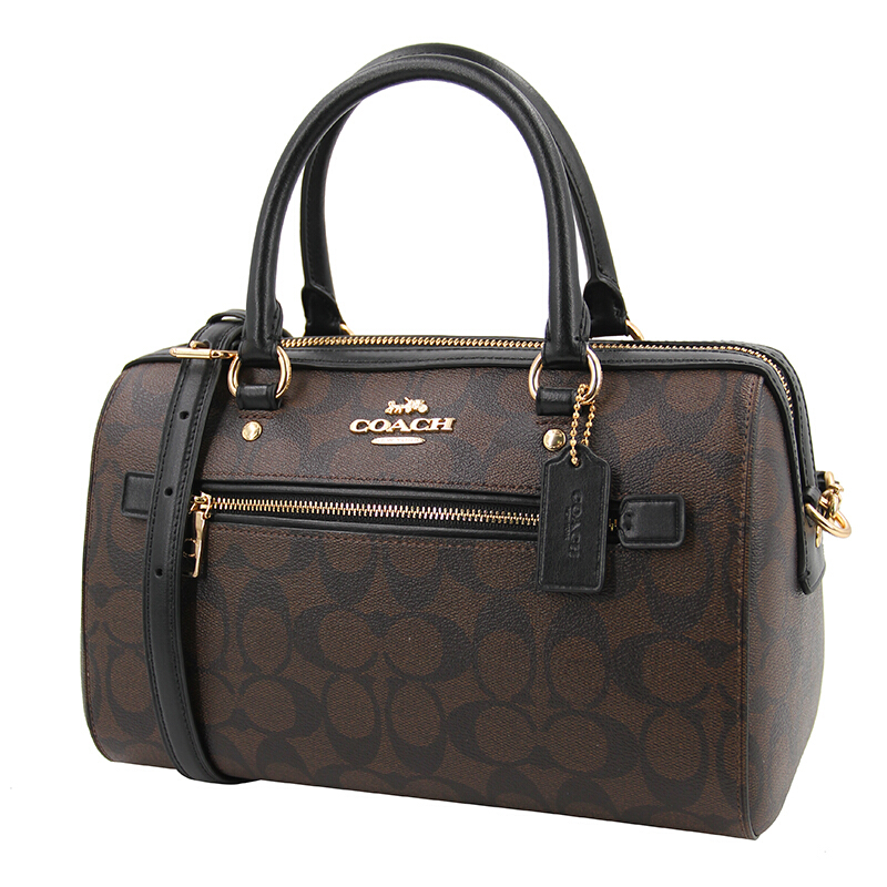 斜挎包】coach/蔻驰 pvc/配皮 女士单肩斜挎手提波士顿包 83607【正品