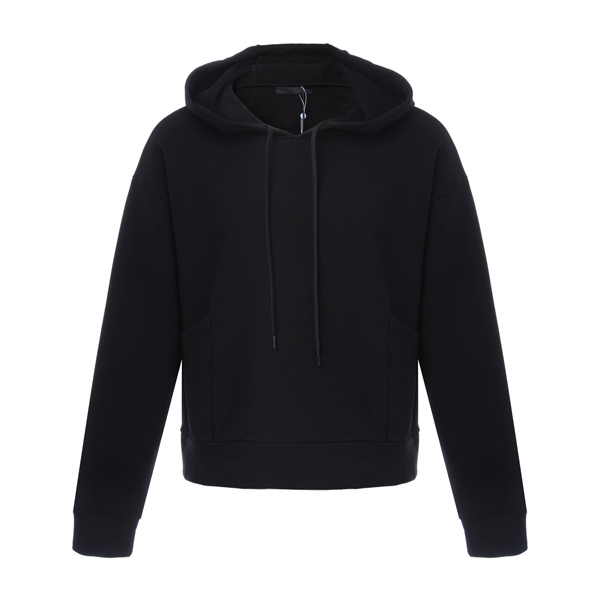 prada/普拉达 男卫衣 纯棉黑色连帽男士卫衣 长t 休闲上装