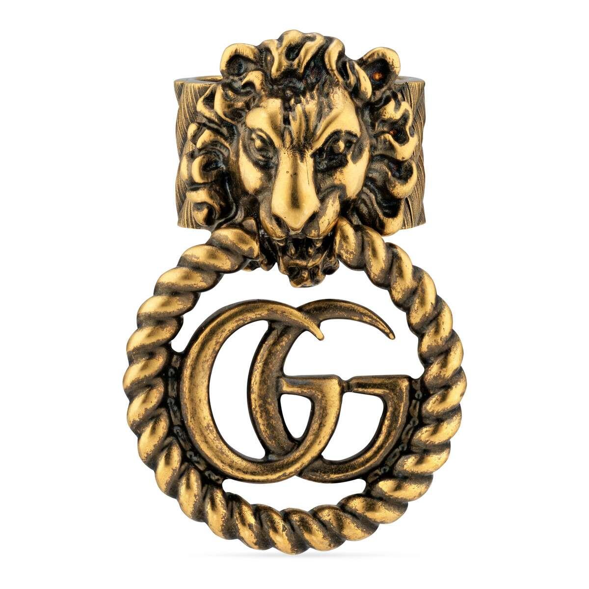 gucci 20春夏女士双g狮头戒指 605861 i4600 0933 一周左右发货