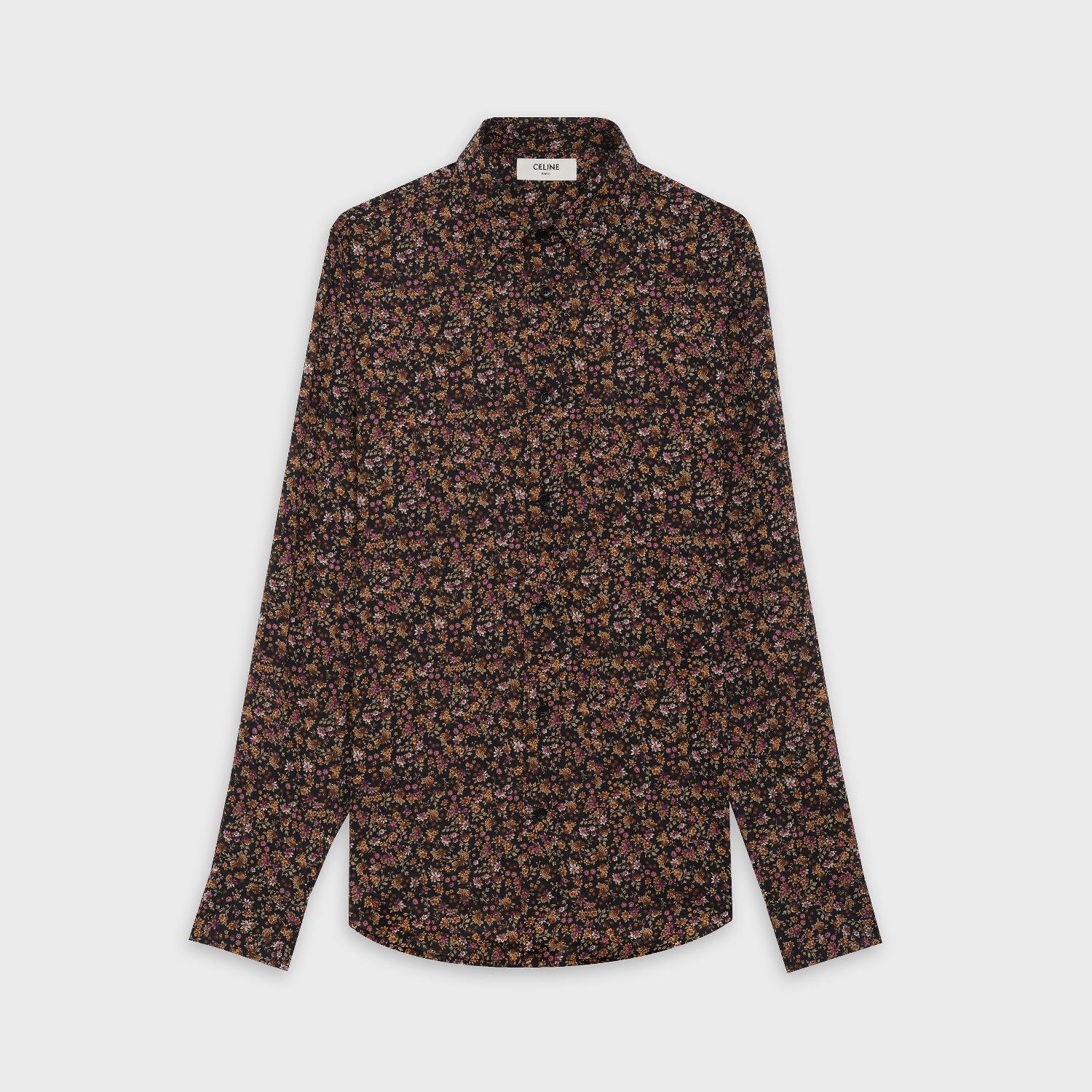 celine 20春夏男士印花全棉巴里纱经典衬衫 2c239056i.